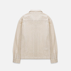 Duke Plus Antique White Crochet Shirt