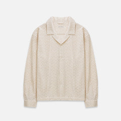 Duke Plus Antique White Crochet Shirt