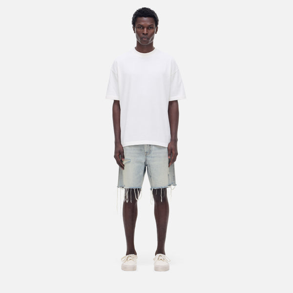 CB Distressed Cut Denim Shorts, view 3