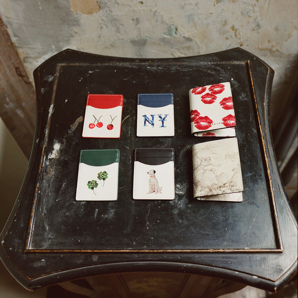 Dean Dalmatian Dog Leather Card Holder | DUKE + DEXTER