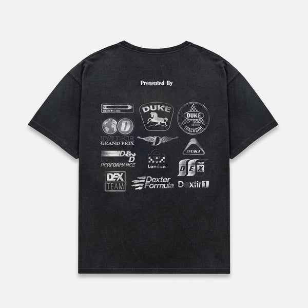 DR3 Sponsors Washed Black Mono T-Shirt