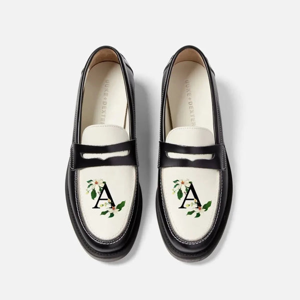 Hand Painted Initial Penny Loafer Women s DUKE DEXTER