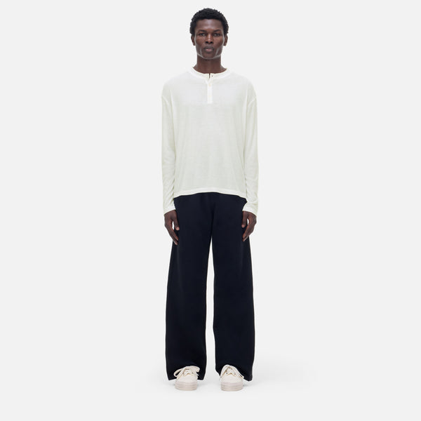 CB Relaxed White Henley, view 3