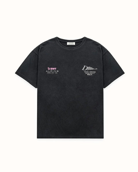 Alpine Formula One Team Helmet Washed Black T-Shirt, view 4