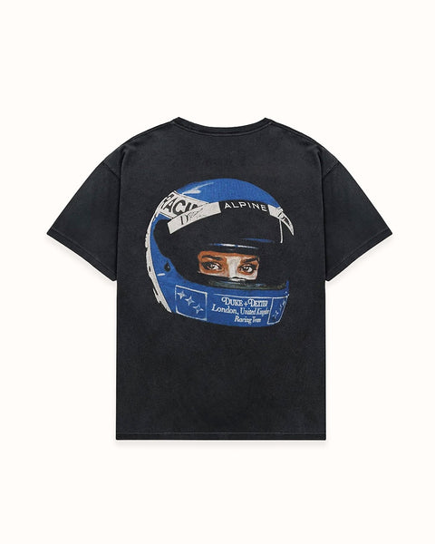 Alpine Formula One Team Helmet Washed Black T-Shirt, view 2