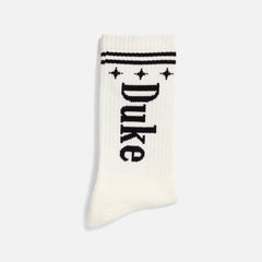 Duke White + Black Sock