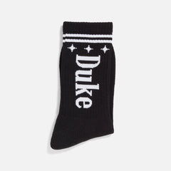 Duke Black + White Sock