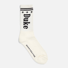 Duke White + Black Sock