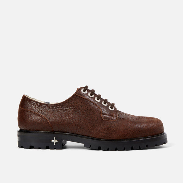 Lennon Brown Cracked Derby - Men's