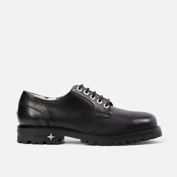 Lennon Black Derby Shoe - Men's