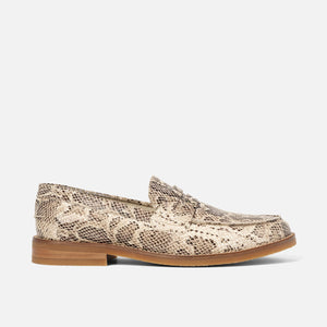 Wilde Brown Snake Penny Loafer - Men's