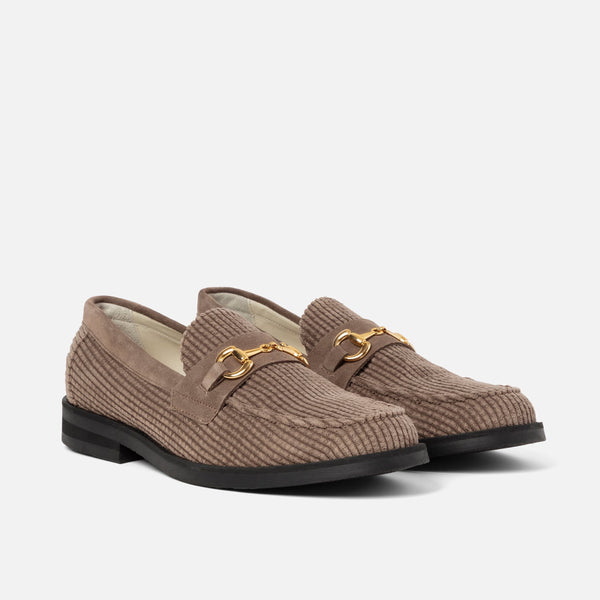 Wilde Brown Corduroy Bit Loafer - Men's