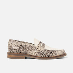 Peso Snakeskin + White Penny Loafer - Men's