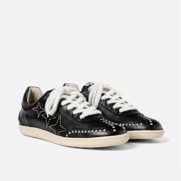Plus Duke Black Studded Sneaker - Men's