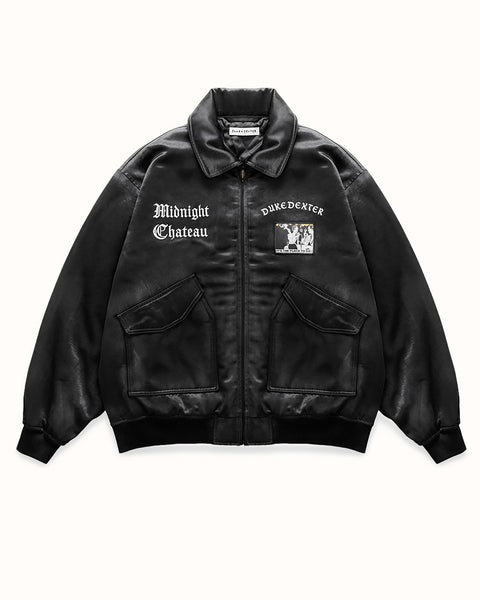 MC Raise Hell Black Bomber Jacket | DUKE + DEXTER