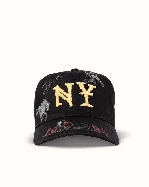 Hand-Painted NY Black Cap | DUKE + DEXTER
