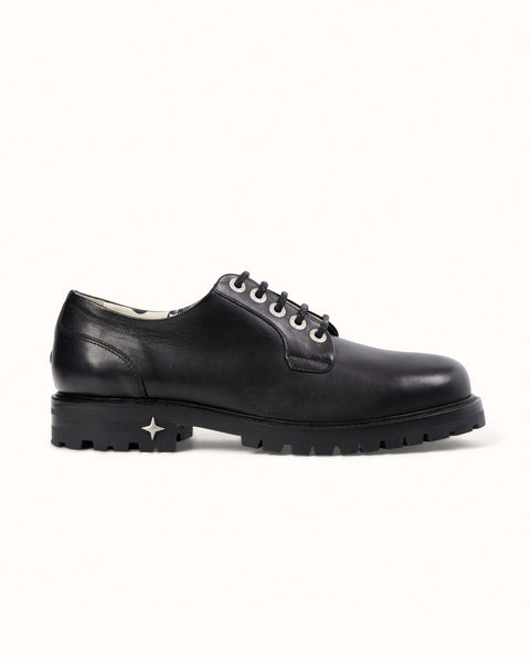 Lennon Black Derby - Men's | DUKE + DEXTER