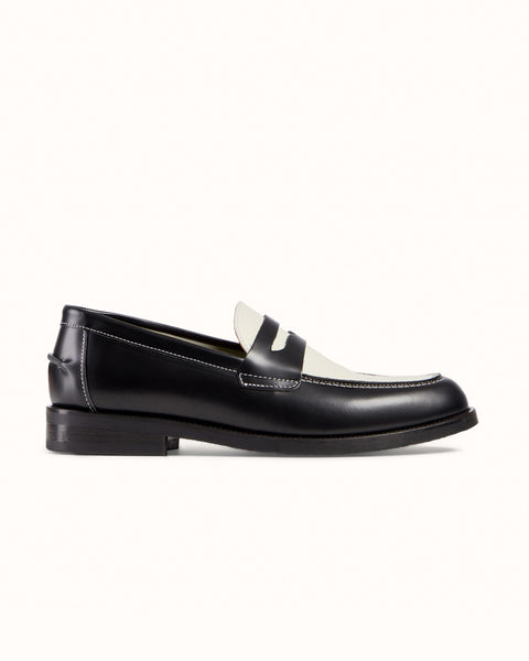 Wilde Black + White Penny Loafer - Men's, view 2