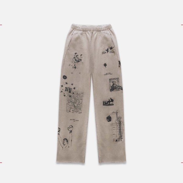 NY Sketch Oat Marl Sweat Pant