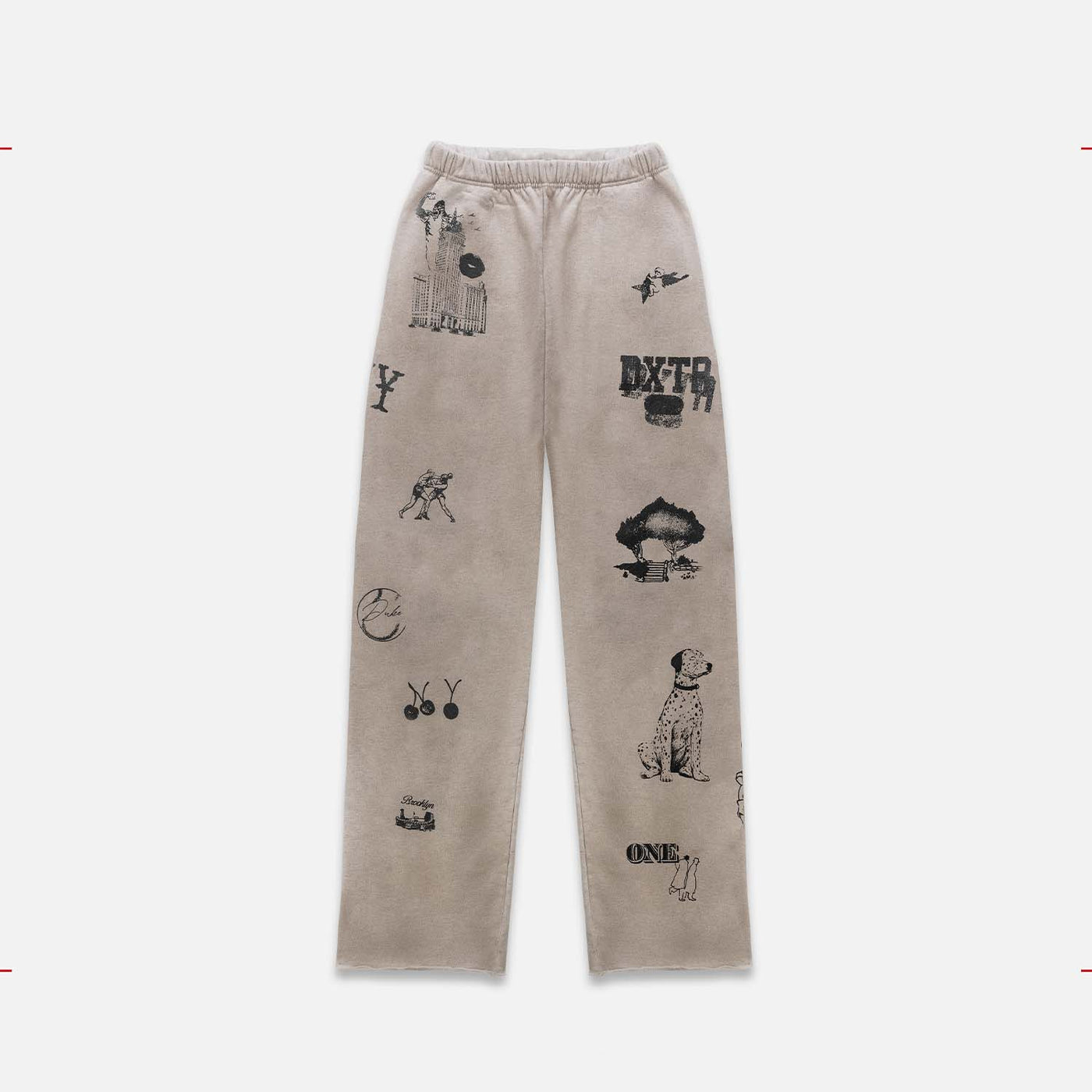 NY Sketch Oat Marl Sweat Pants | DUKE + DEXTER