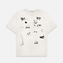 NY Sketch Vintage White T-Shirt