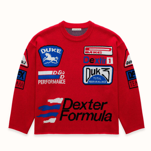 DR Sponsors Red Knitted Sweatshirt