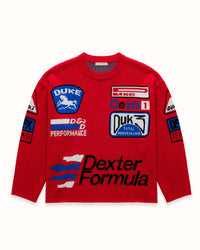 DR Sponsors Red Knitted Sweatshirt