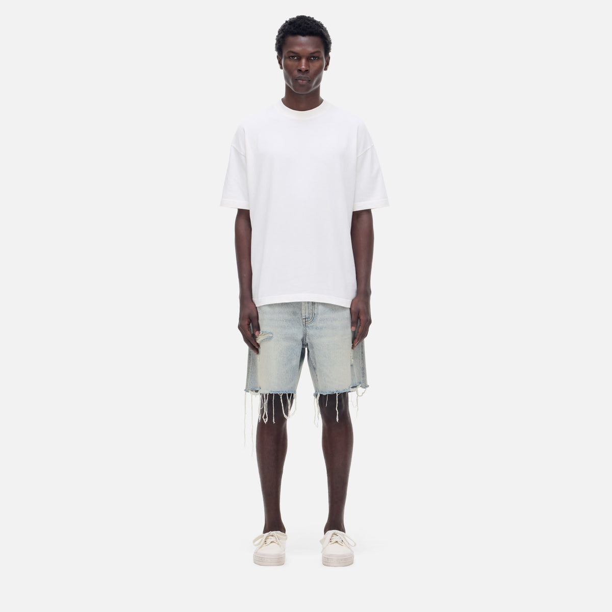 CB Distressed Cut Denim Shorts