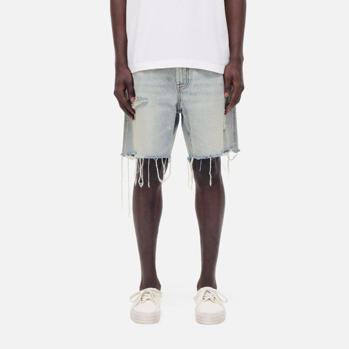 CB Distressed Cut Denim Shorts
