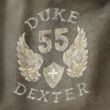 Hand-Painted Dark Brown Leather Jacket