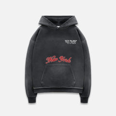 Naiyo NY Washed Black Hoodie