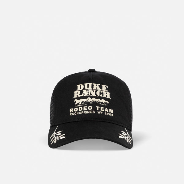 Duke Ranch Black Trucker Cap