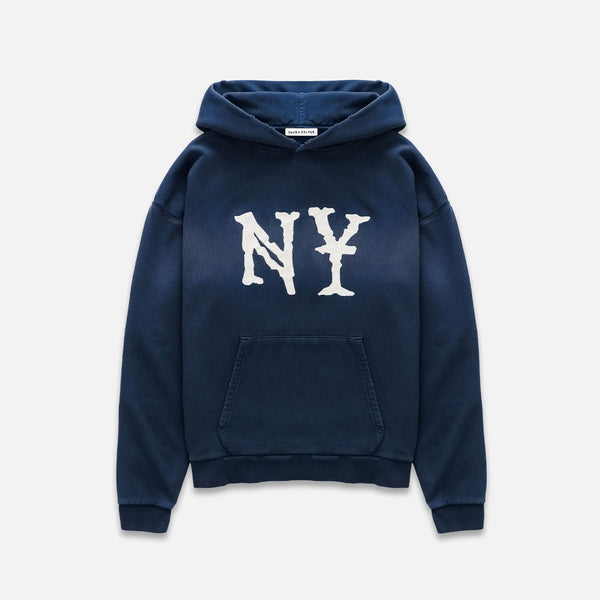 NY Embroidered Navy Hoodie
