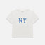 Watercolour NY Vintage White Baby Tee - Women's