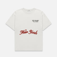 Naiyo NY Vintage White T-Shirt