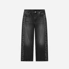Peso Black Studded Denim Jeans