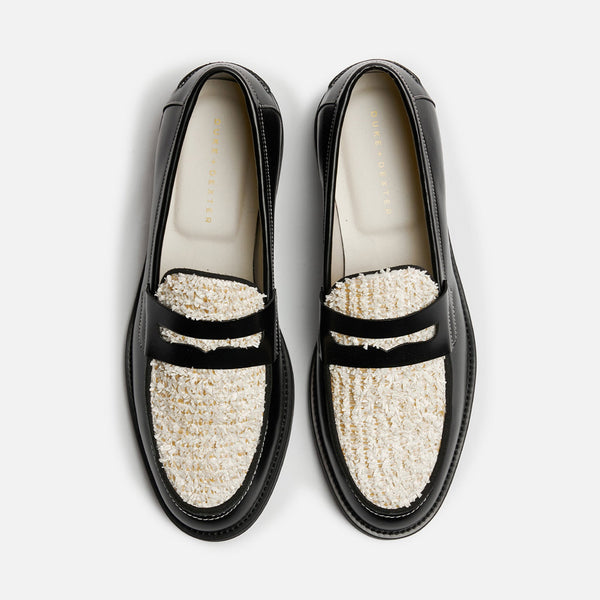 Wilde Black + White Habana Penny Loafer - Men's
