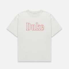 Duke Vintage White Chainstitch T-Shirt