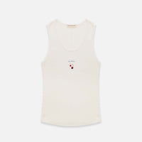 Cherry Vintage White Vest - Women's