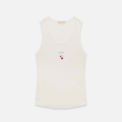 Cherry Vintage White Vest - Women's
