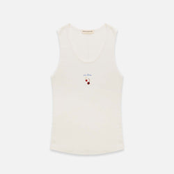 Cherry Vintage White Vest - Women's