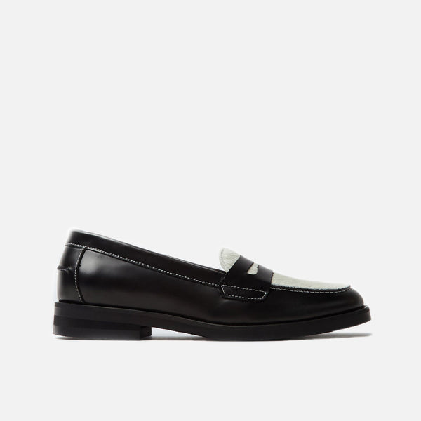 Wilde Black + White Pony Penny Loafer - Women's