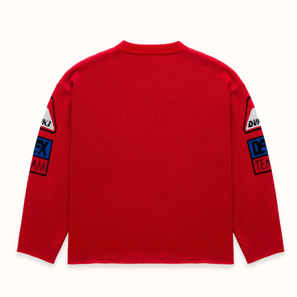 DR Sponsors Red Knitted Sweatshirt