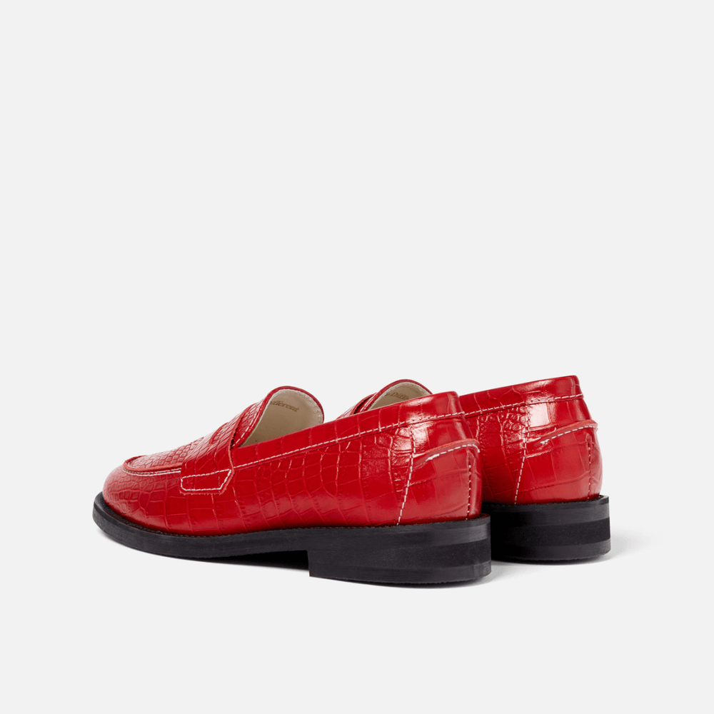Red patent deals loafers