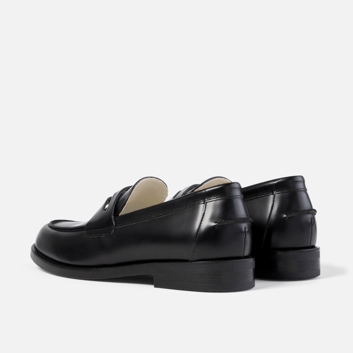 WILDE Black Leather Penny Loafer for Men | DUKE + DEXTER