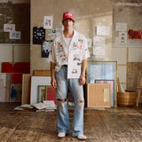 NY Sketch Vintage White + Red + Black Shirt