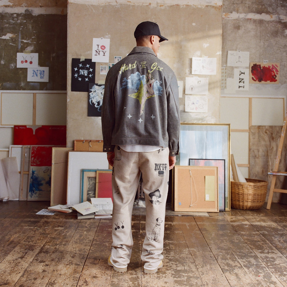 NY Sketch Oat Marl Sweat Pant