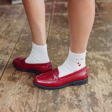 Wilde Red Creased Penny Loafer - Women's