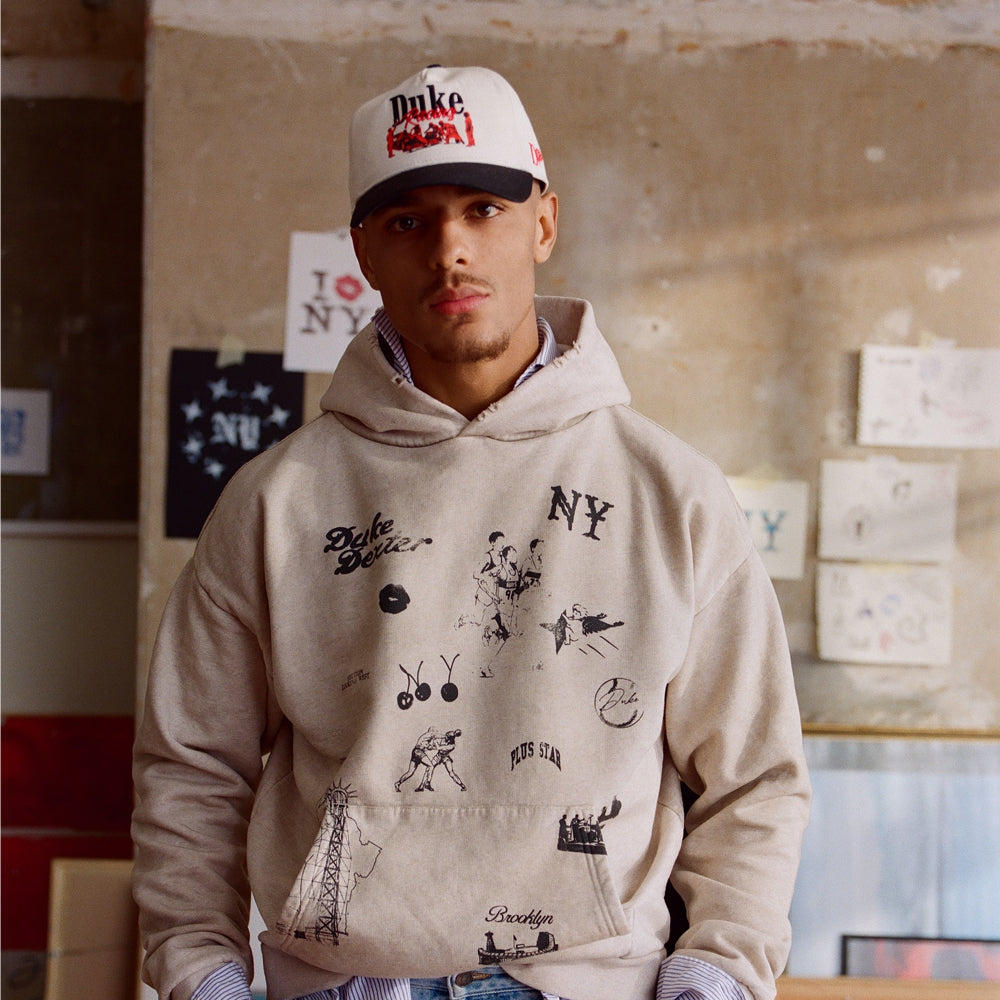 NY Sketch Oat Marl Hoodie