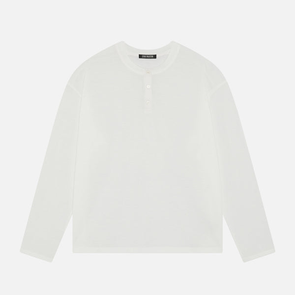 CB Relaxed White Henley